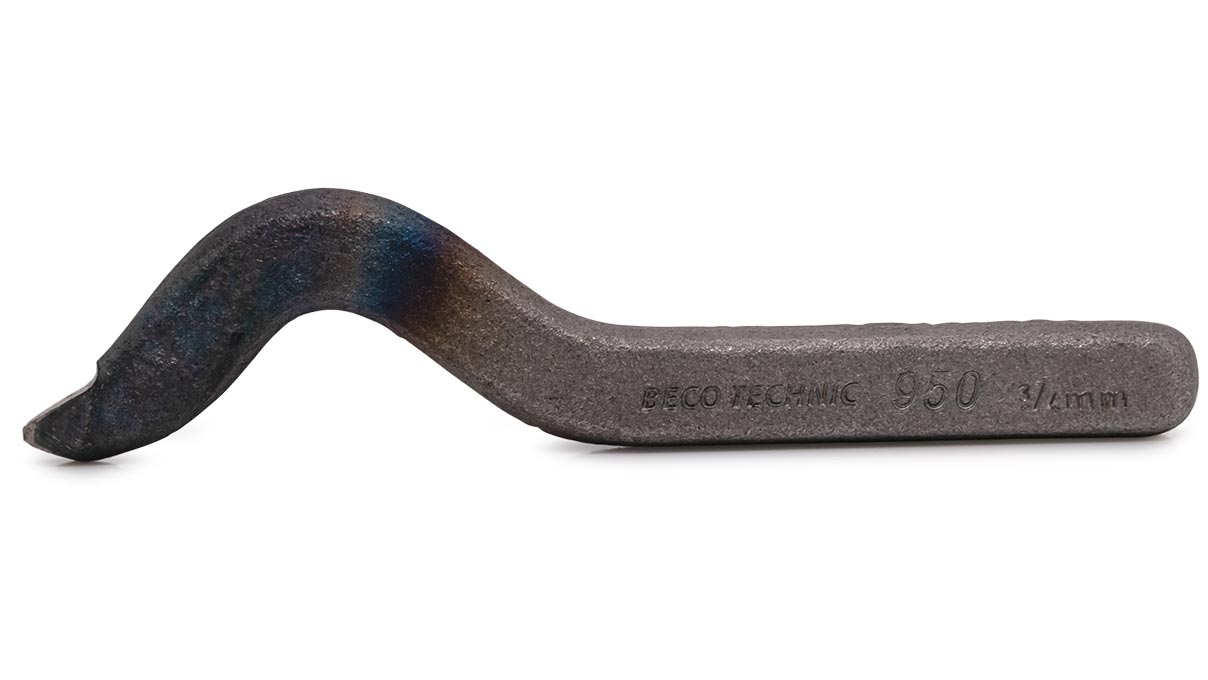 Poinçon courbé 950, hauteur des caractères 0,75 mm