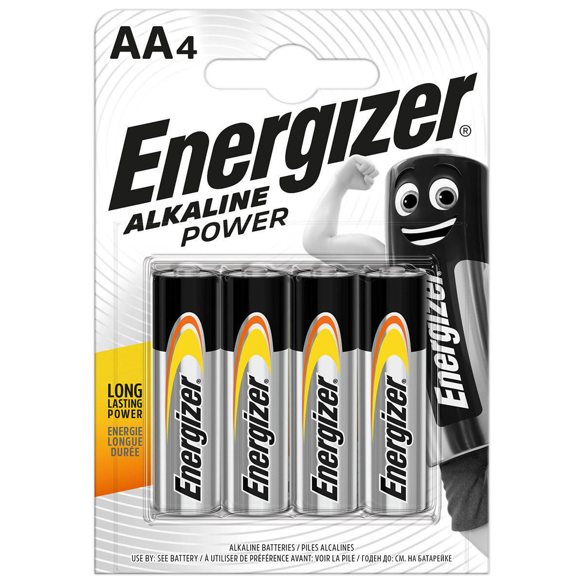 Energizer 4 Mignon 1,5 volt Alkaline Power dans un blister LR6/AA/E91/FSB4