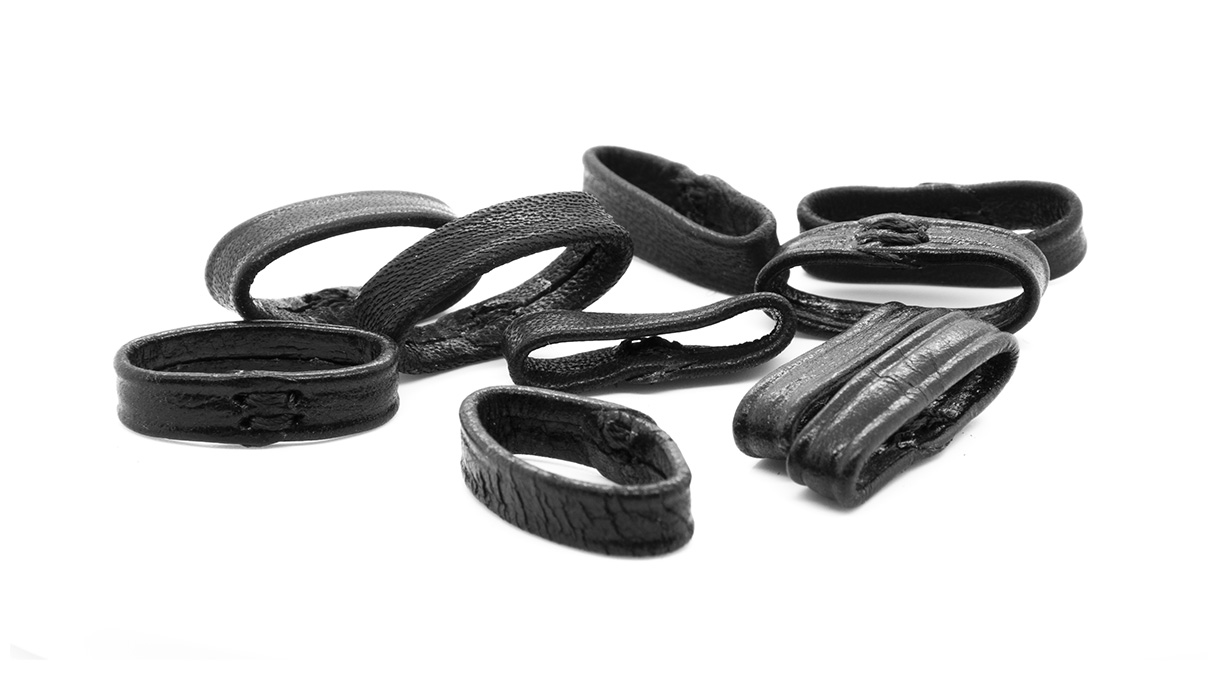 Boucles en cuir pour bracelets de montre en cuir, 12 mm, noir