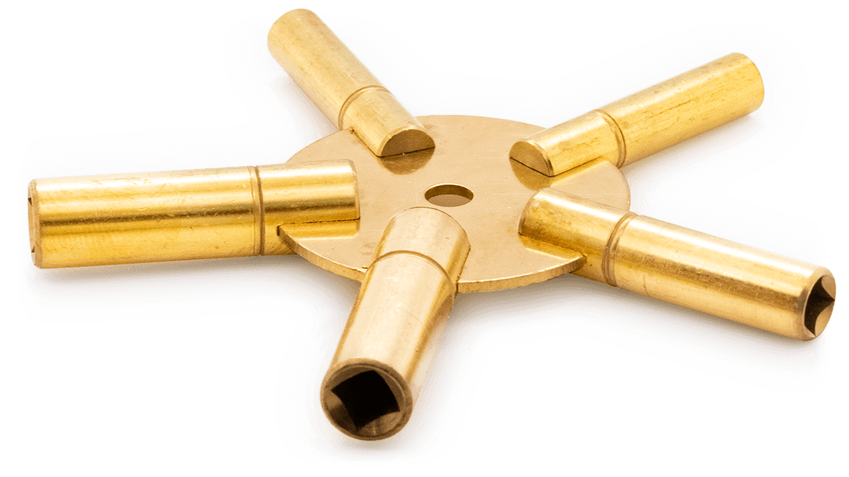 Clés en étoile pour horloges murales, carrées, tailles 3 | 5 | 7 | 9 | 11