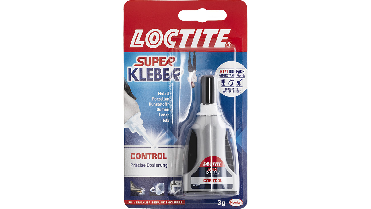 Colle instantanée Loctite Superkleber Control, liquide, résistante aux chocs et à l'eau, 3 g