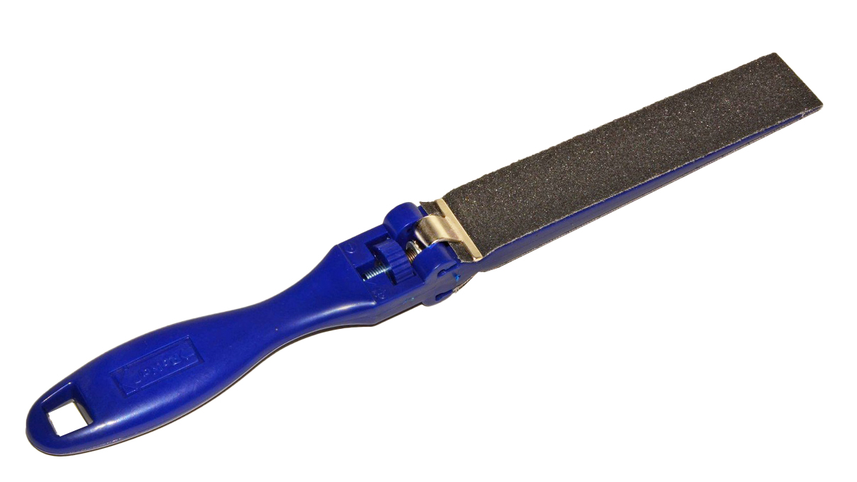 Support de bande abrasive, plastique, bleu, 270 mm