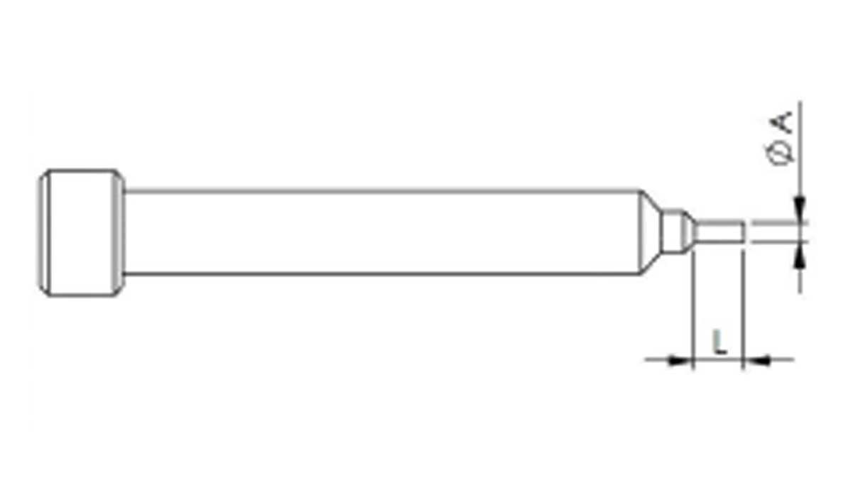 Horia AR AI 04-21 Pointe pleine, A Ø 0,22 mm, B Ø 1 mm, L 0,8 mm