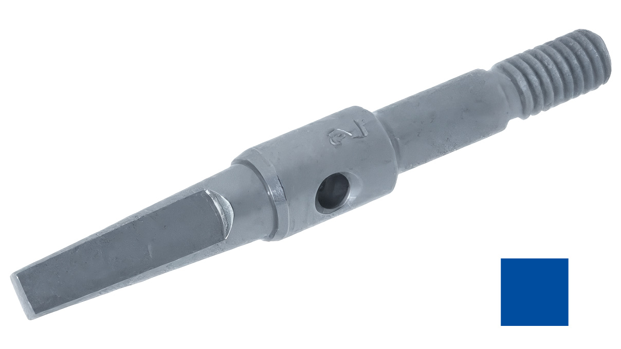 Badeco embout de rivetage pour marteau à sertir, carré, 1 x 1 mm, lisse