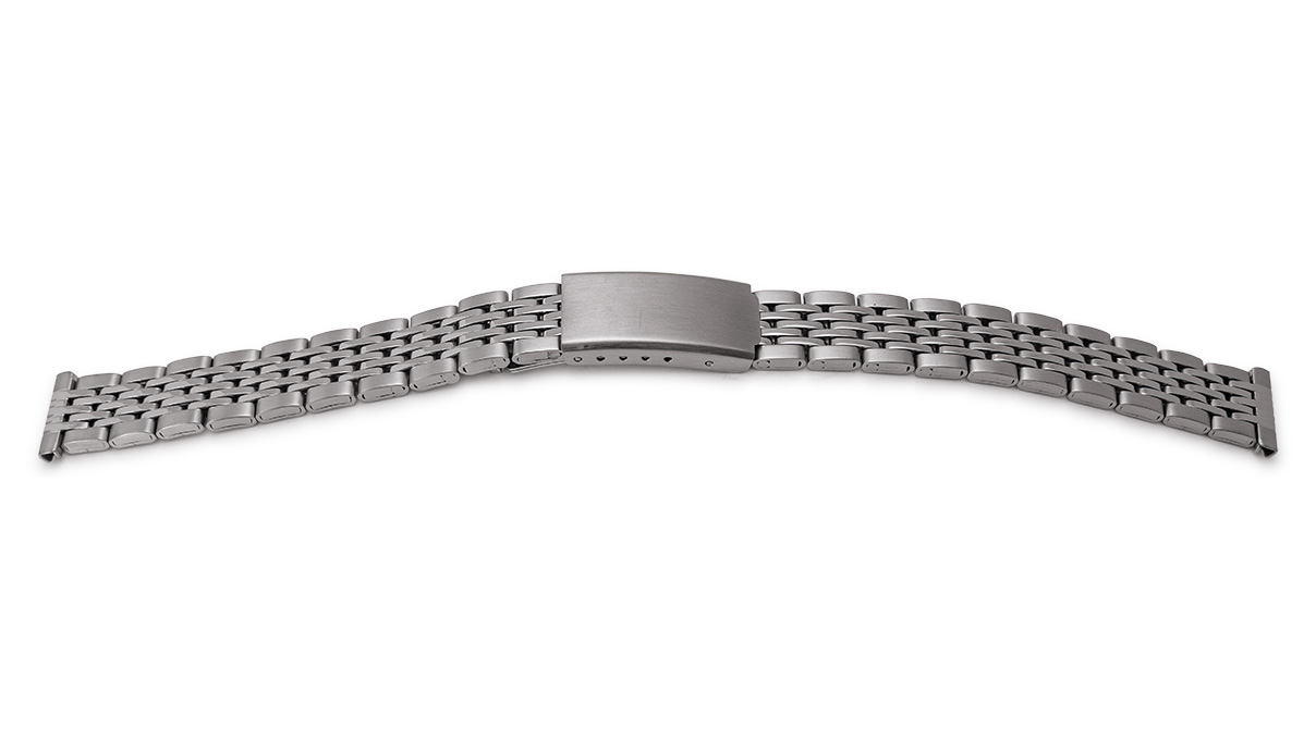 Bracelet de montre Elegance, acier inoxydable, largeur 12 mm, cornes 14 mm, longueur 165 mm