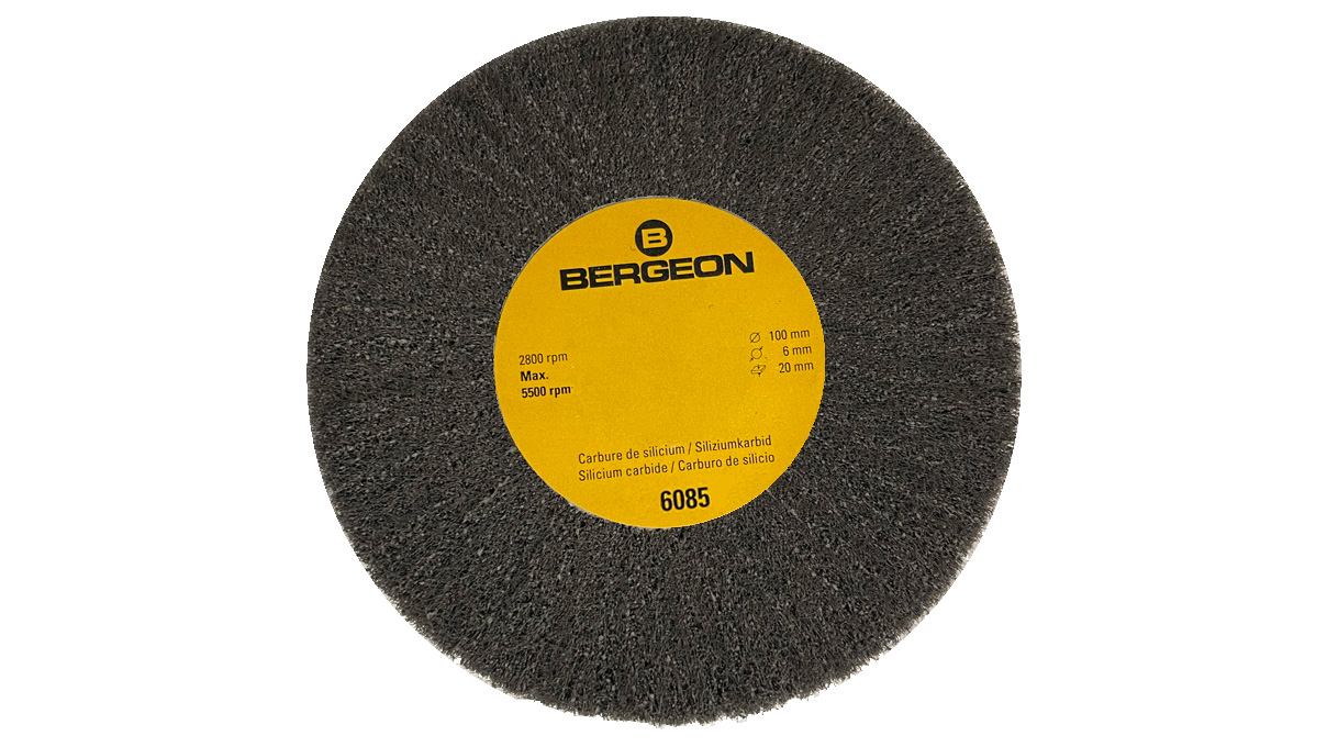 Bergeon 6085-E3 brosse abrasive circulaire, siliciure de carbone, extra fine, pour le ponçage des métaux