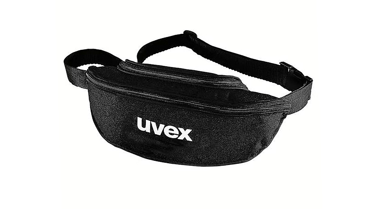 Étui à lunettes pour lunettes à branches et lunettes panoramiques, avec fermeture éclair et ceinture
abdominale, nylon