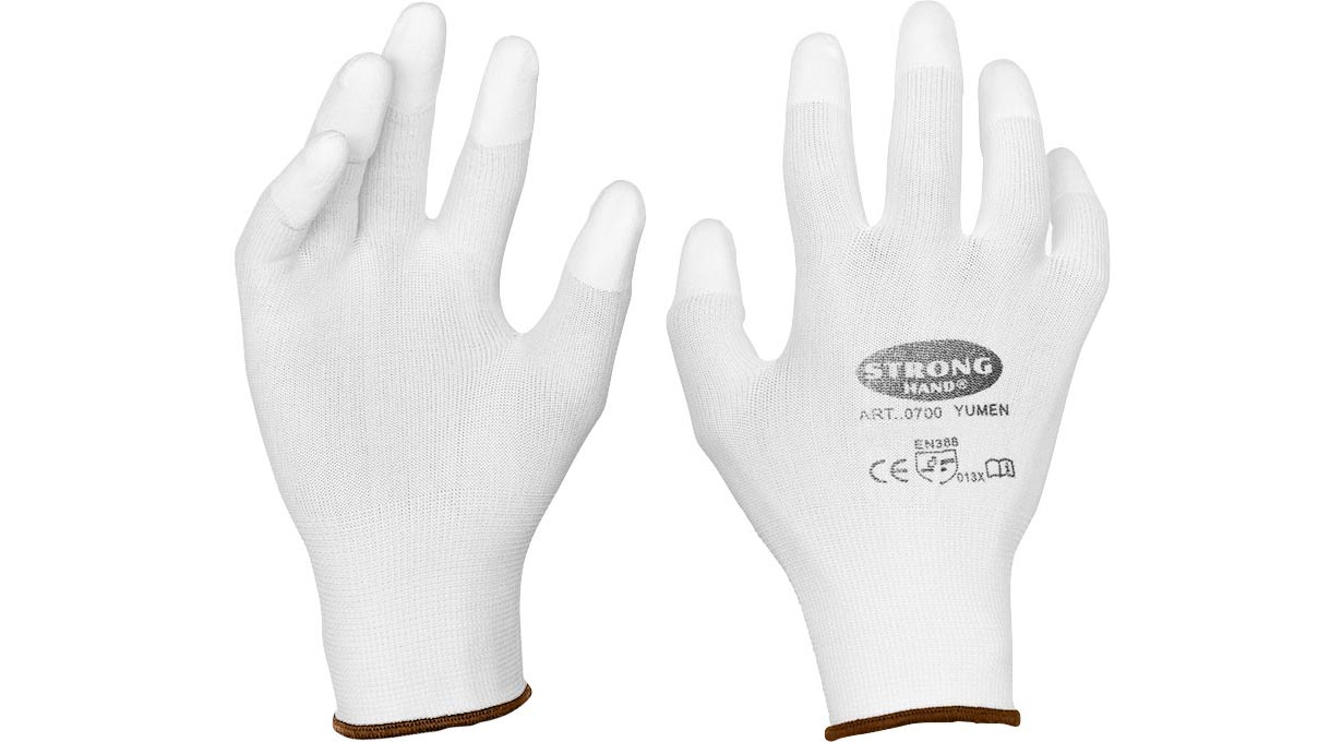 Gants de travail, bouts des doigts renforcés, 1 paire, taille 8