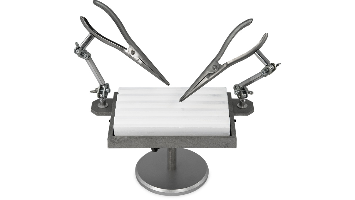 Poste de soudage avec insert en céramique et 2 pinces de soudage