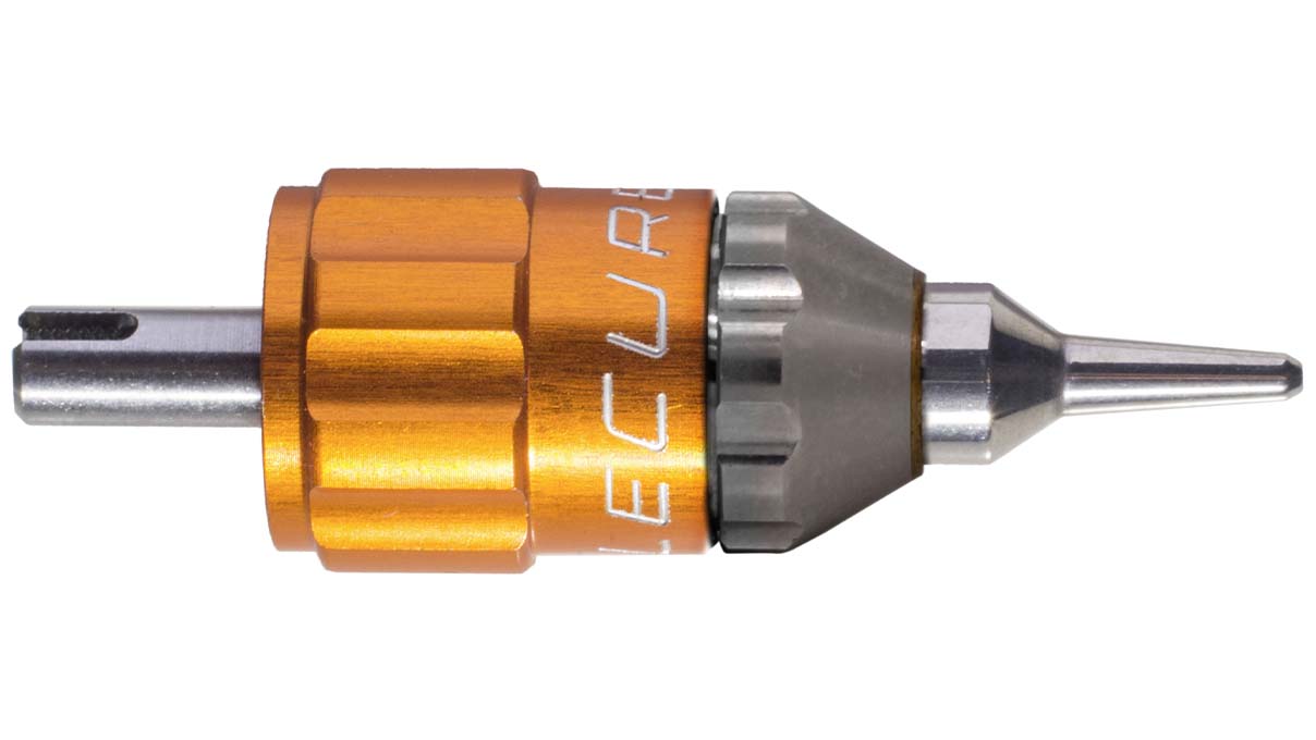 Lecureux tête de tournevis Screw-On, réglable, Ø 0,7 mm, orange, avec porte-mèche