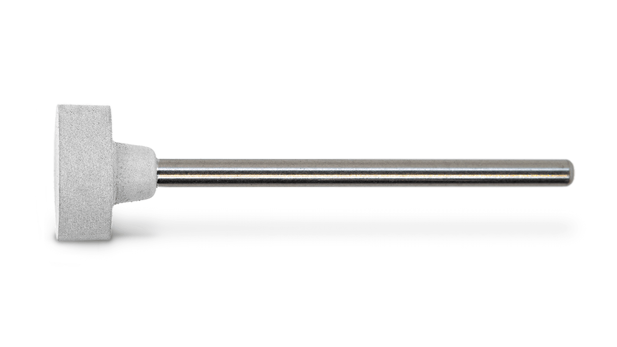 Polissoir Universal, blanc, roue, Ø 11 x 4 mm, souple, grain grossier, tige HP
