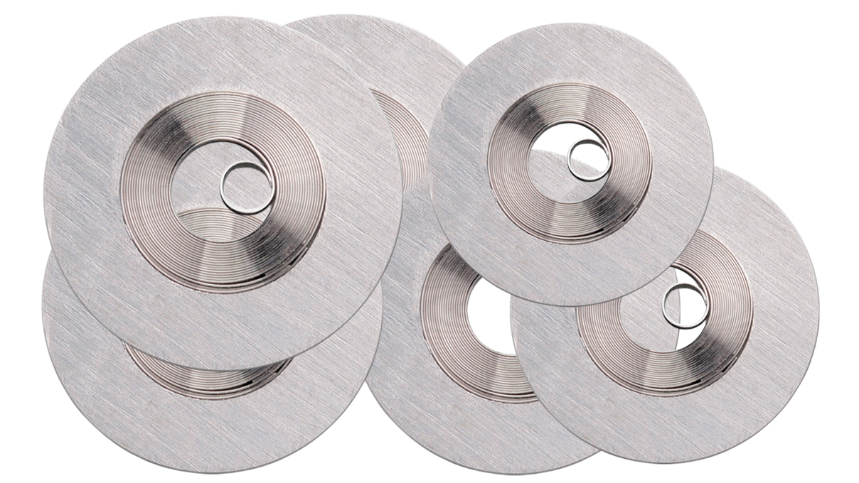 99 Phina Star Ressorts de barillet pour montres-bracelets et montres de poche, 33 types en sachets de 3
pièces chacun, avec numéro et dimensions (largeur 0,95 à 3,0 mm)