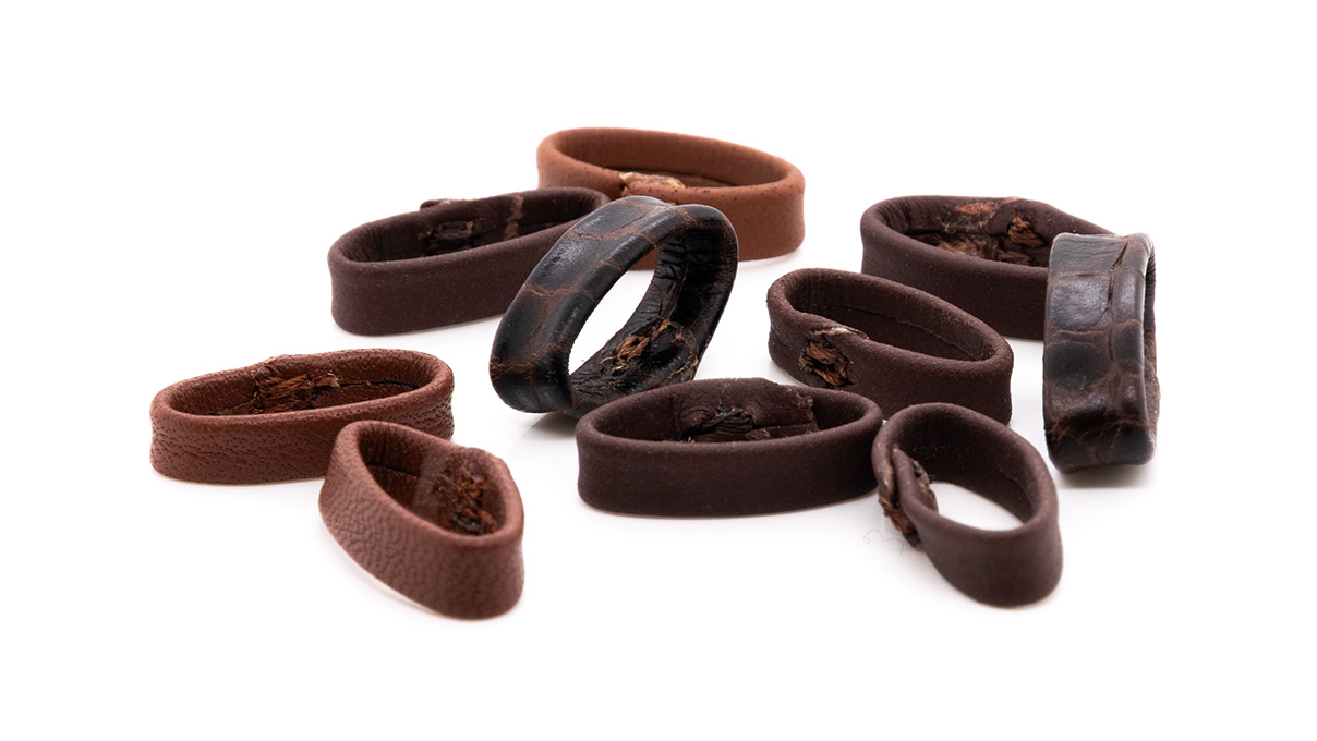 Boucles en cuir pour bracelets de montre en cuir, 14 mm, brun