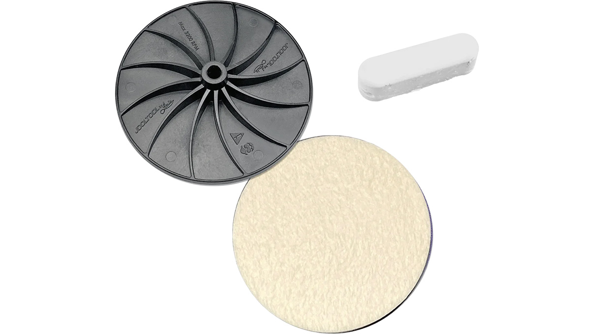 Disque en feutre Flat Top Jooltool, Ø 100 mm, monté