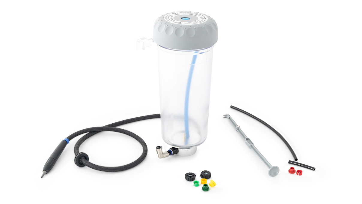 Renfert Réservoir supplémentaire 70 - 250 µm, à droite, pour Vario Basic, avec buse 1,2 mm