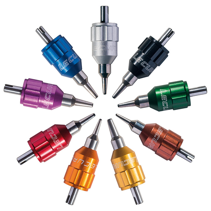 Lecureux tête de tournevis Screw-On, réglable, Ø 0,8 mm, gris, avec porte-mèche et protection nylon