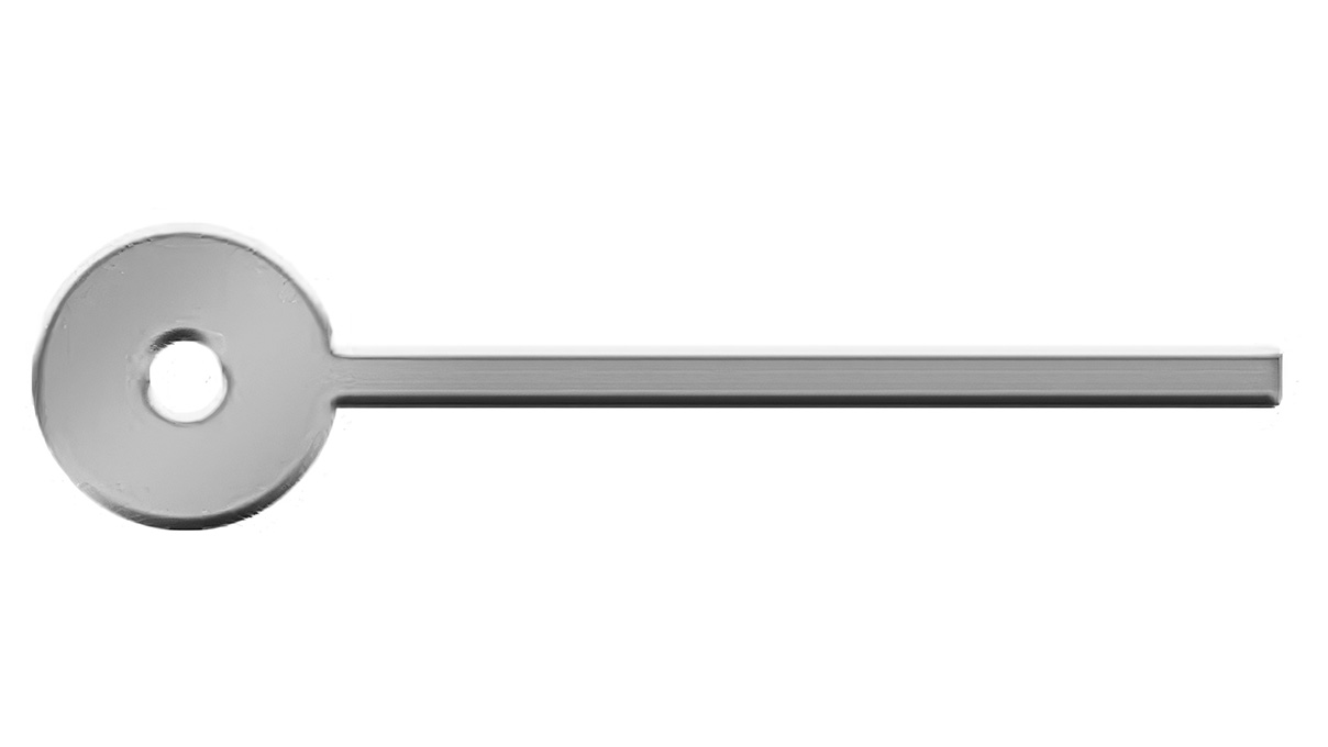 Petite aiguille des secondes (SS), Couleur nickel, Ø 0,2 mm, 4 mm