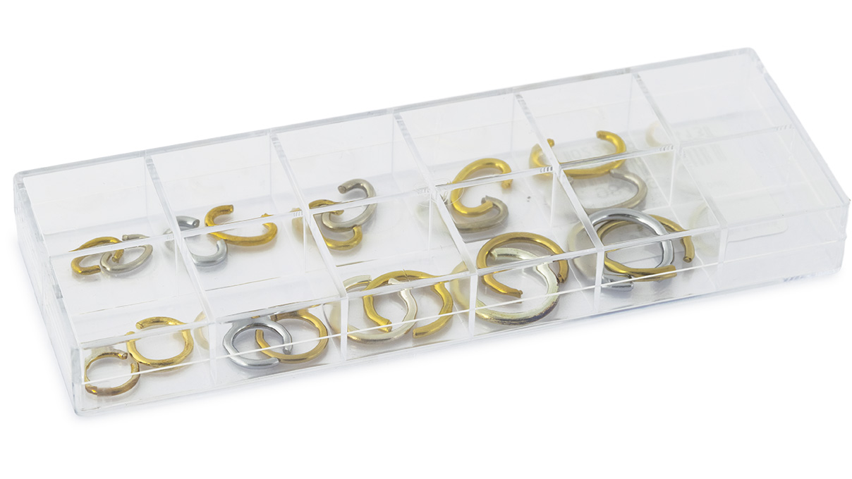 Assortiment de bélières pour montres de poche, ovales et ronds, 20 pièces