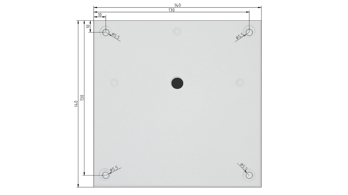 Support de table Extension B courte (55 cm x 45 cm) avec plaque à visser pour les microscopes Zeiss Stemi