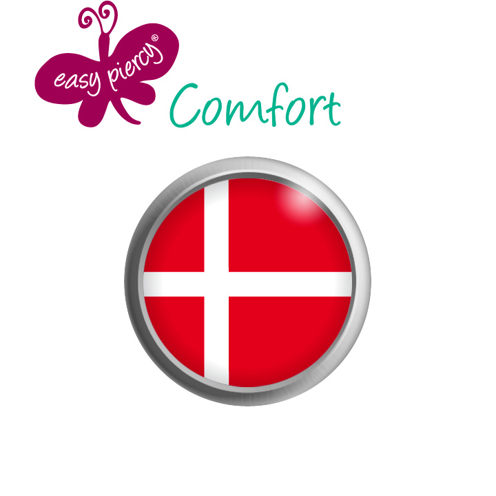 Easy Piercy Comfort 1 paire de boutons d'oreilles Ø 5,5 mm, blanc,  Denmark