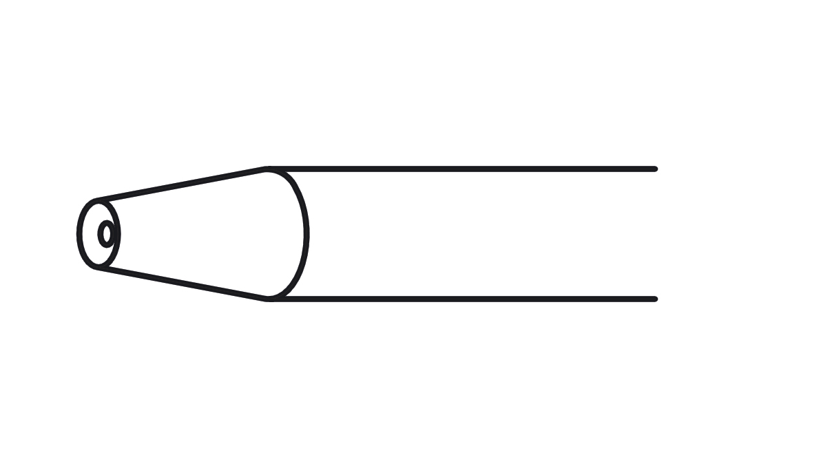 Bergeon 5285-244 Punze, konkav, gebohrt, Ø 3,6 mm, Innen-Ø 1,4 mm, Silberstahl