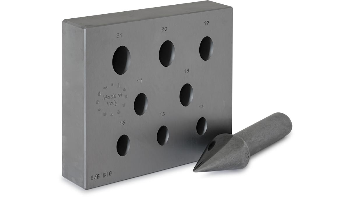 Matrice à refouler avec poinçon, 8 trous, ovale, taille 14 - 21 mm