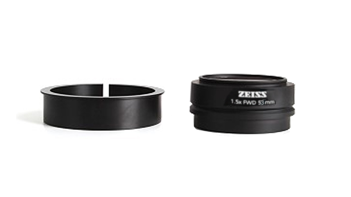Zeiss Optique de conversion 5 Apo 1,5x FWD 53 mm - Filetage M49x0.75 pour analyseur - Adaptateur d=58 mm à D=66 mm
