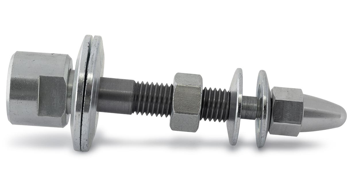 Rallonge droite avec flasques et écrous pour Vitax tour à polir V1