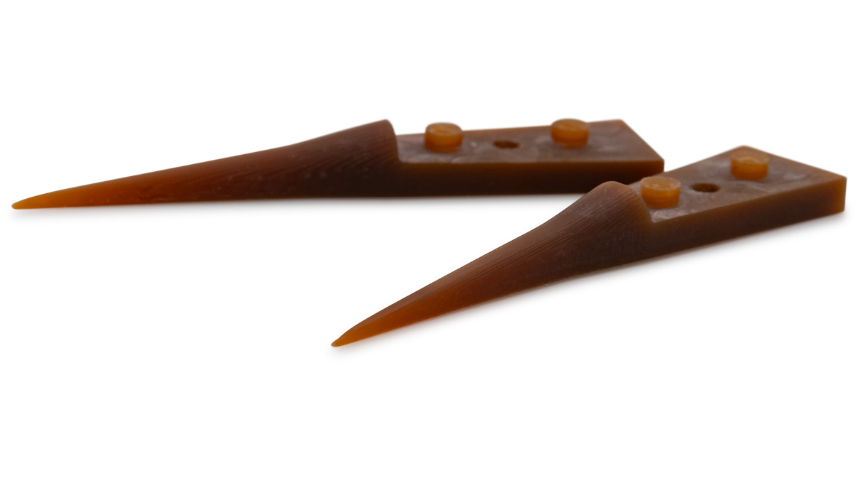 Paire de pointes de rechange pour pinces AntiScratch, fine, forme spéciale, pointes polymères, antistatique, amagnétique, non magnétique.