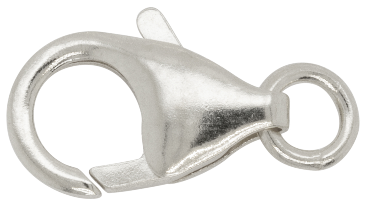 Carabine pour Charms avec anneaux joint suspendu, 925/- argent, 12 mm