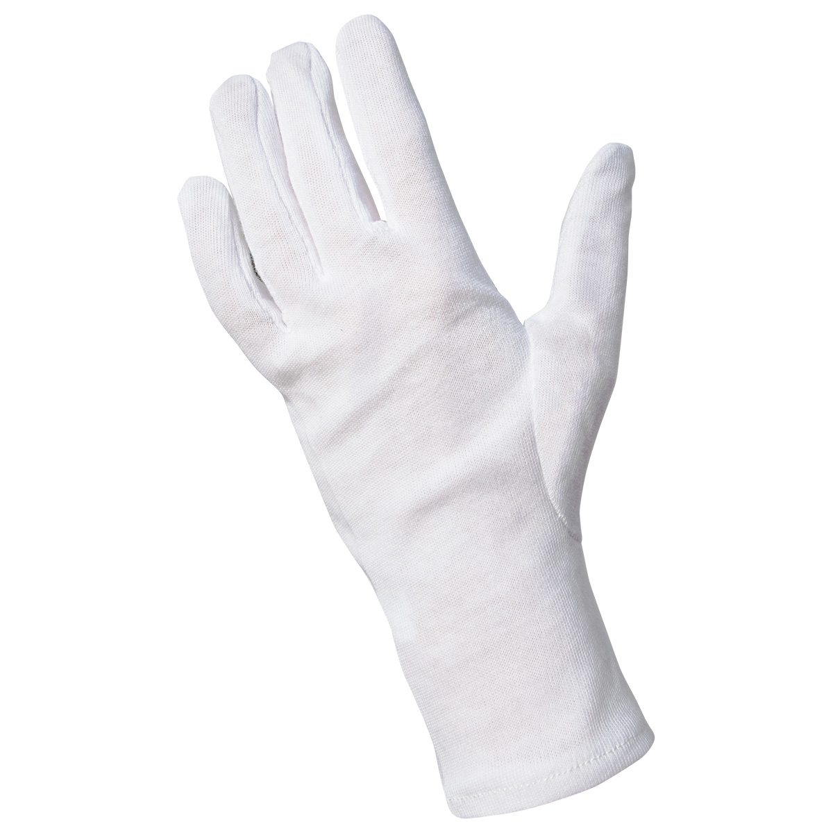 Pair de gants en coton, blanc, taille XXS