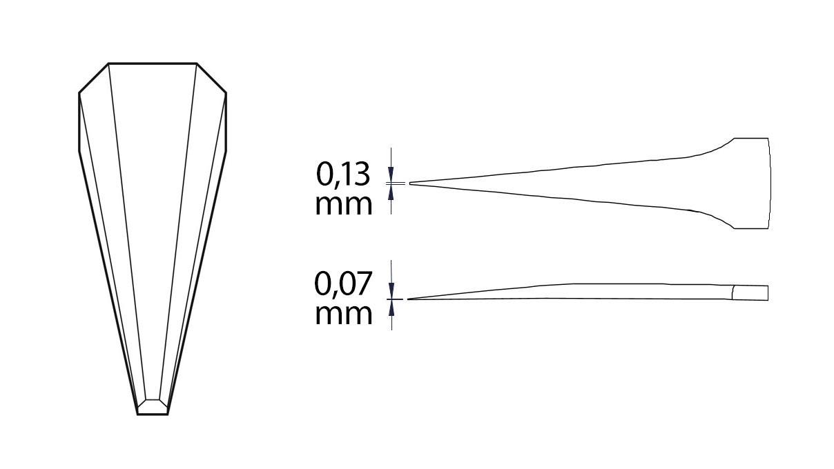 Beco Technic brucelles, Forme 2, Alliage spécial, NC, 120 mm