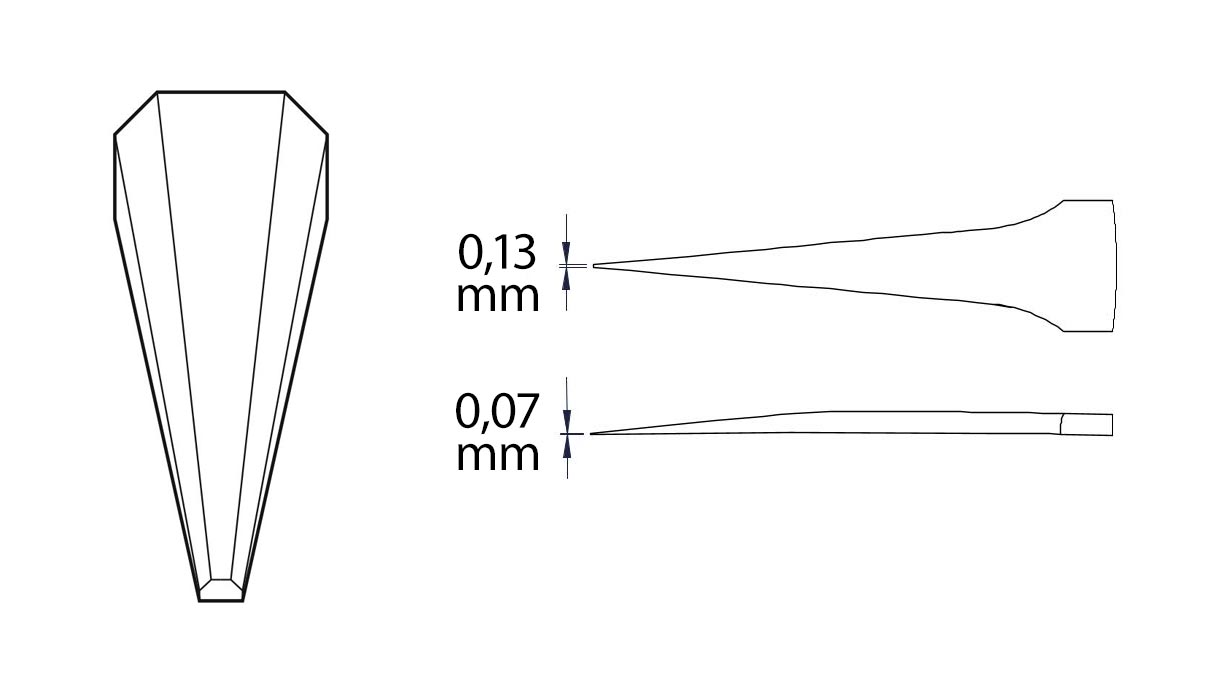 Beco Technic brucelles, Forme 2, Acier inoxydable, SA, 120 mm