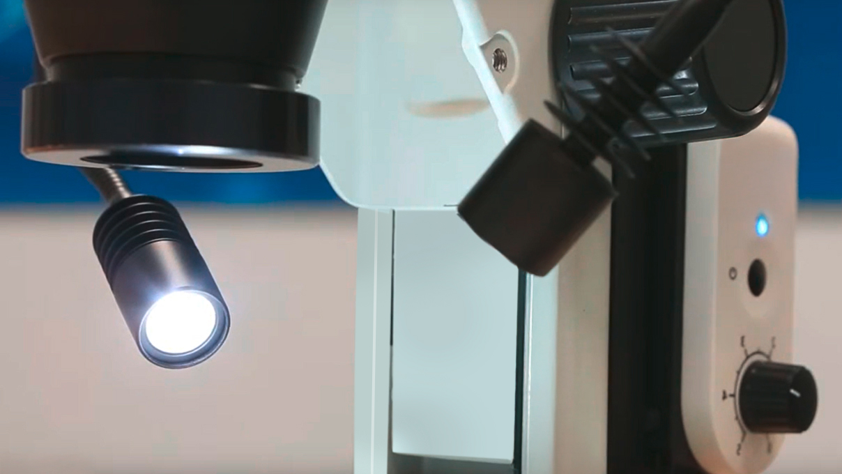 Lampe double spot EasyLED Plus, avec adaptateur pour statifs K/M et pour colonne de 32 mm