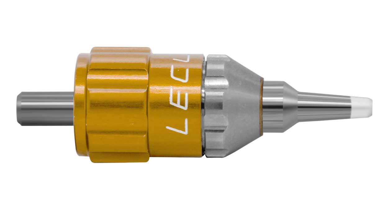 Lecureux tête de tournevis Screw-On, réglable, Ø 0,7 mm, orange, avec porte-mèche et protection nylon