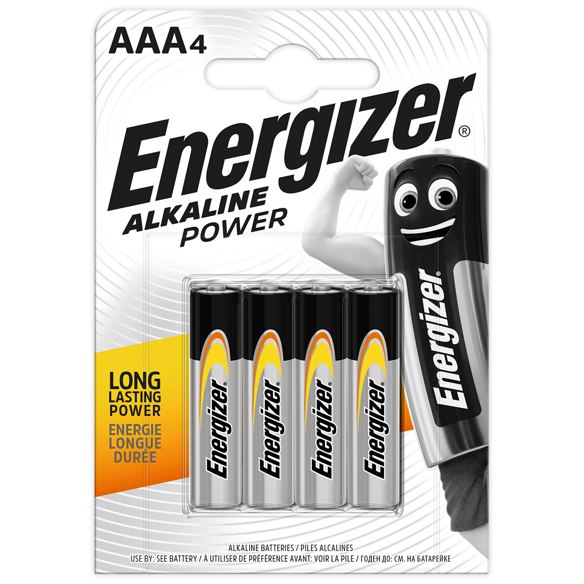 Energizer 4 Micro 1,5 volt Alkaline dans un blister LR03/AAA/E92