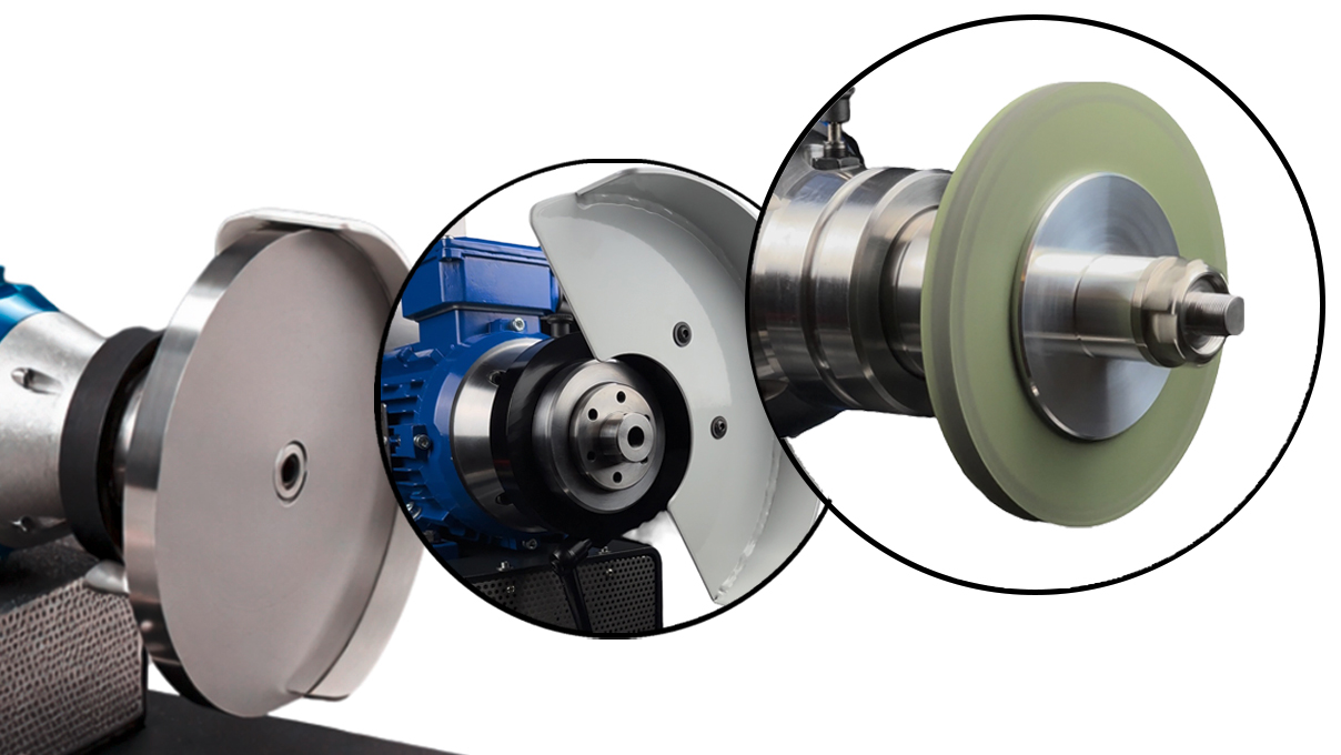 Micromecalp X550 DUO – Machine de lapidage double avec arbre universel pour disques ou arbres de polissage, livrée avec 2 disques
Ø 240 mm et barres de lapidage, vitesse variable 0–1 800 tr/min, 230 V