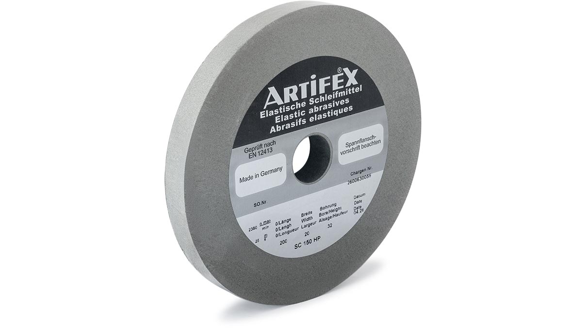 Artifex meule SC 150 HP, grain moyen, dureté dure, Ø 200 x 20 mm, alésage Ø 32 mm