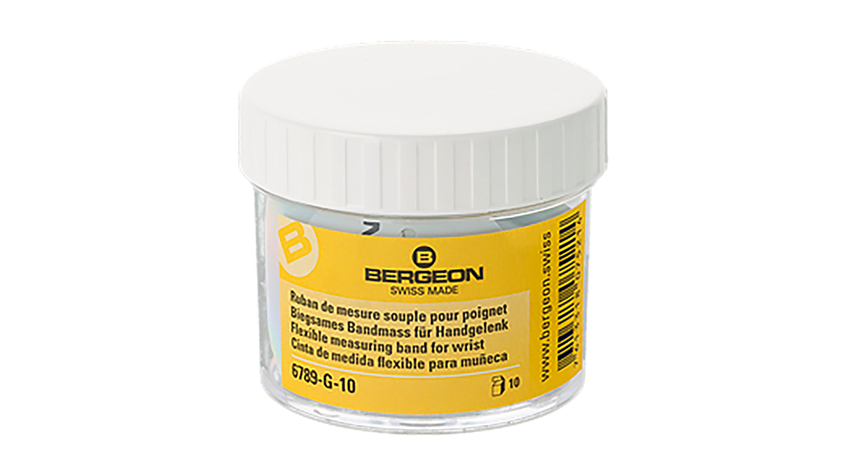 Bergeon 6789-G-10 rubans de mesure pour poignet, blanc, 10 pièces