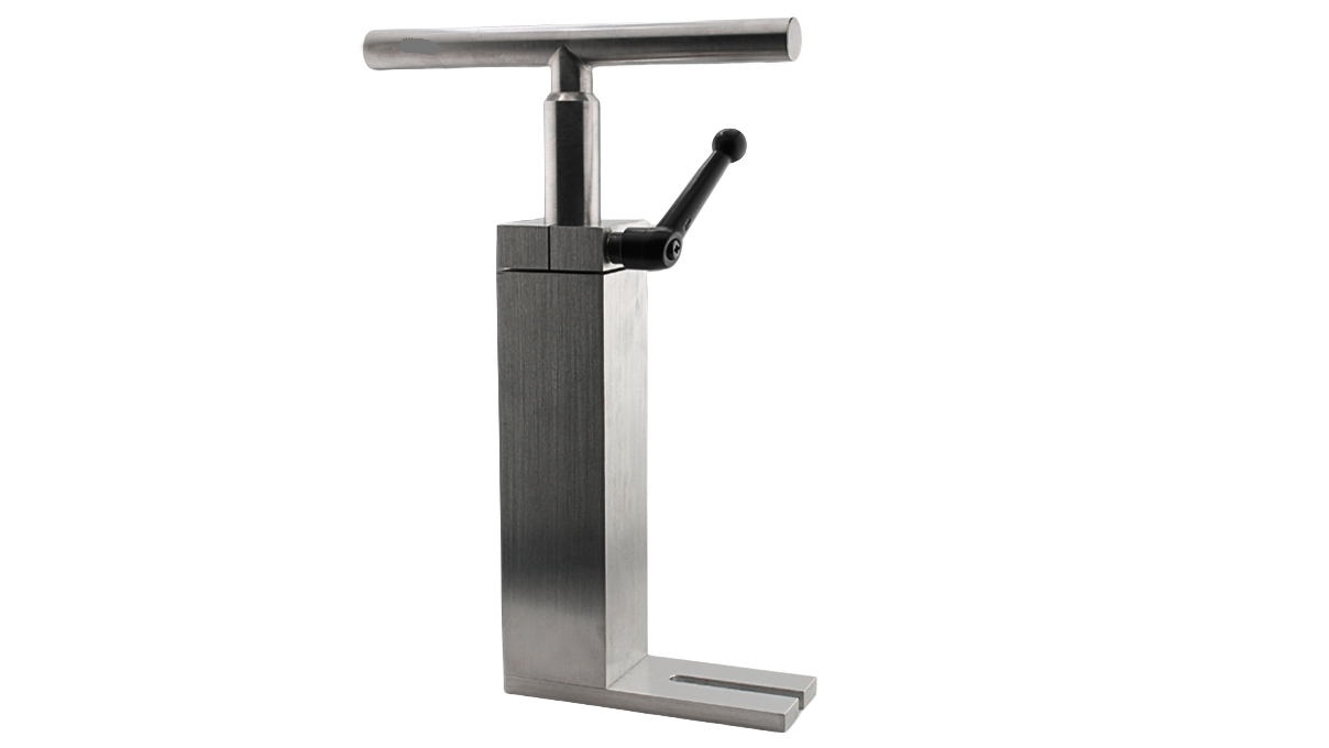 Barre transversale à monter sur le pied de table de lapidage Micromecalp T120, Ø 18 mm, pour l’utilisation d’un chariot de lapidage
sur une unité de ponçage à bande
