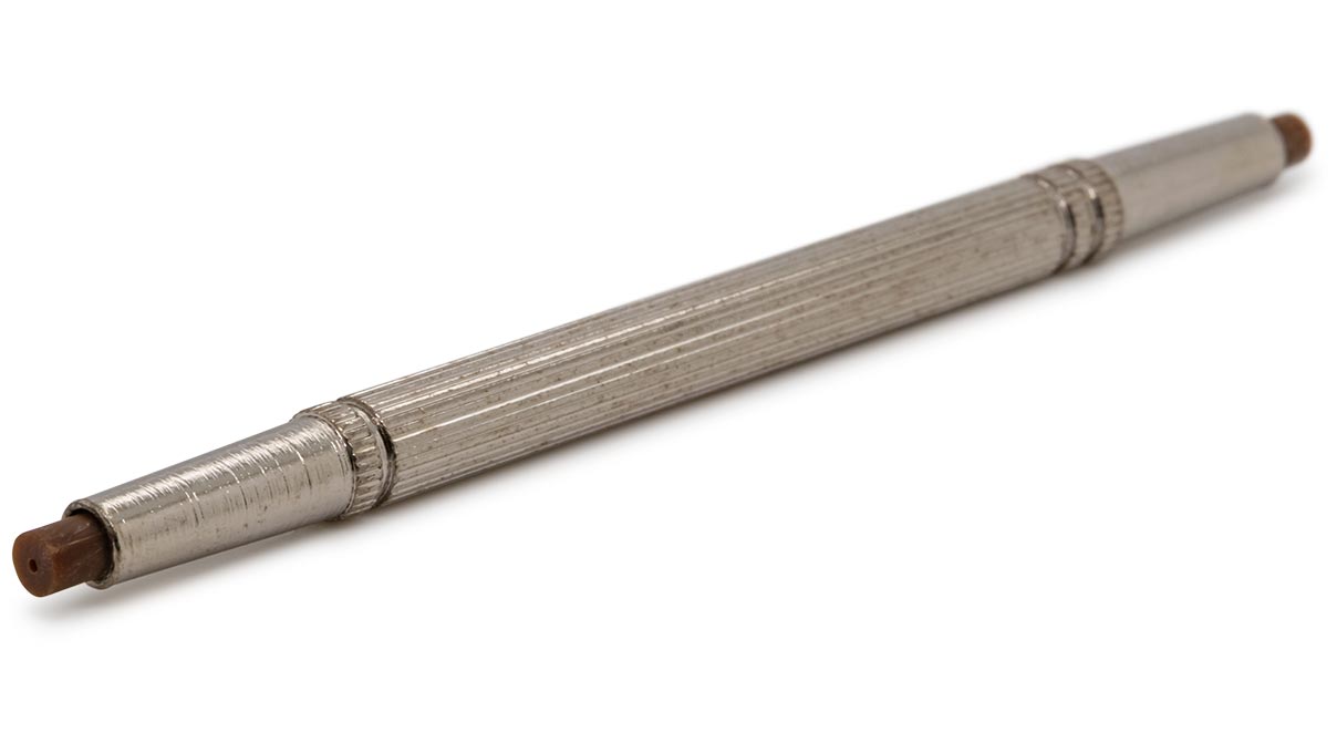 Outil à poser les aiguilles avec 2 pointes en plastique 0,5 et 1 mm, longueur 95 mm