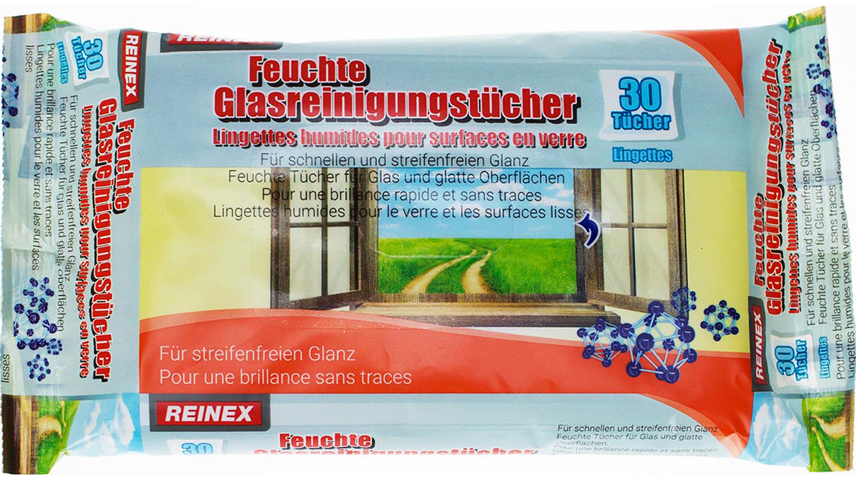 Reinex lingettes humides pour vitres