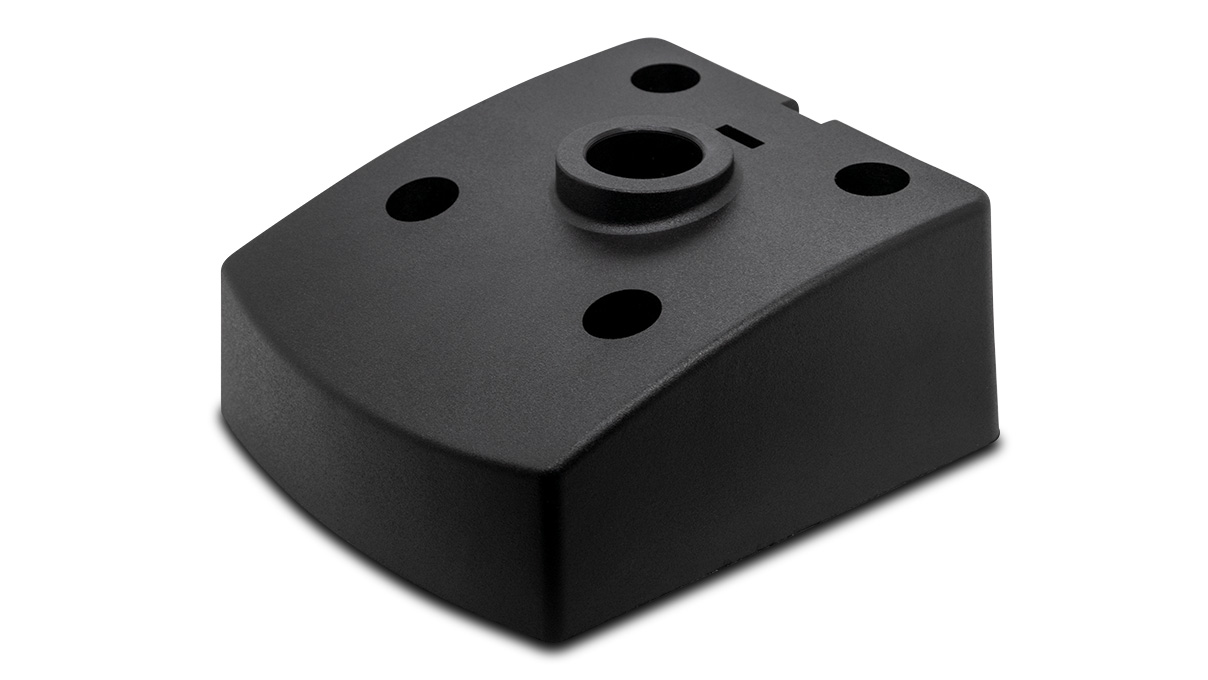 Socle pour luminaires Waldmann, plastique, plat, noir