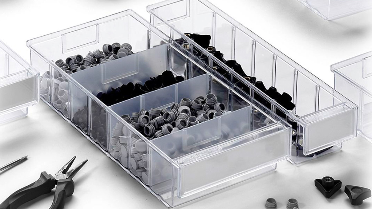 Parois intermédiaires pour magasin de petites pièces type 550, 10 pièces