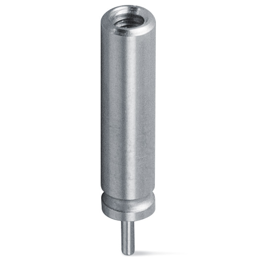 Horia AS 1040-04-000 Poussoir, Corps Ø 4 mm, Pointe Ø 1,55 mm, Sans ressort, Non percé, Plat