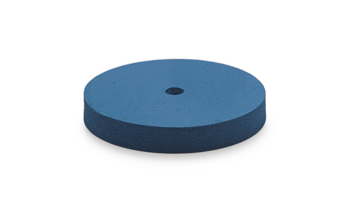 Polissoir Eveflex, bleu foncé, roue, Ø 22 x 3 mm, dur, grain très grossier