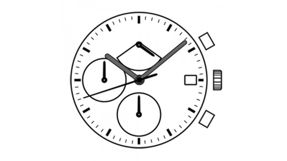 Mvt. SHI VD 50 12 3/4 '''  1/10 SEC SEC MIN Quartz (371)