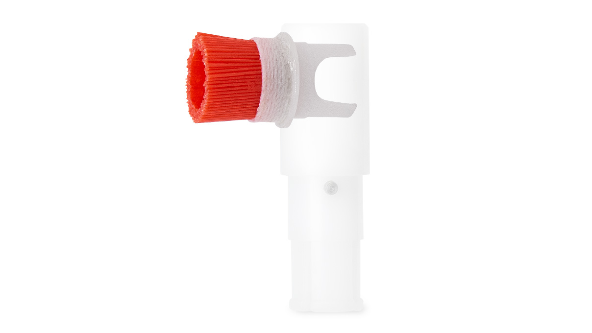 Brosse forte Ø 10 mm, nylon 0,30 mm, rouge, pour adaptateur