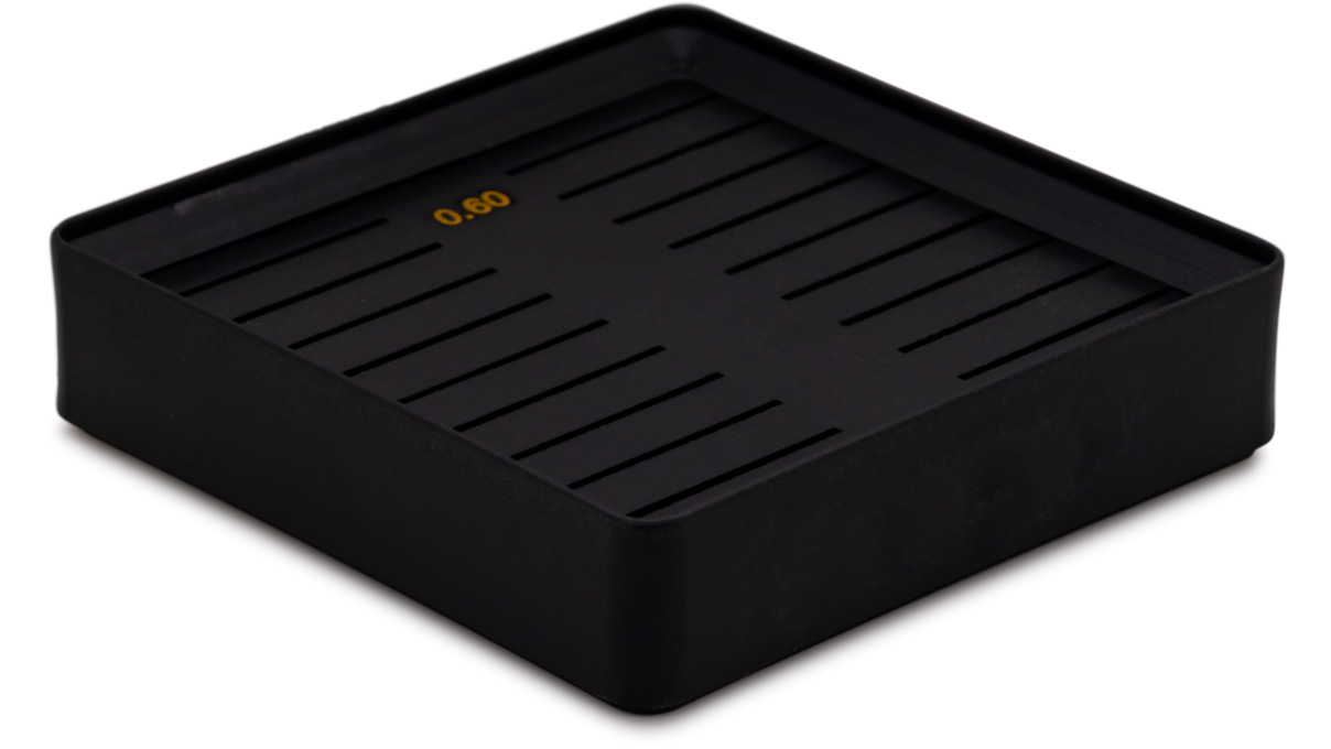 Lecureux Support à vis avec fentes, noir, pour Ø 0,6 mm