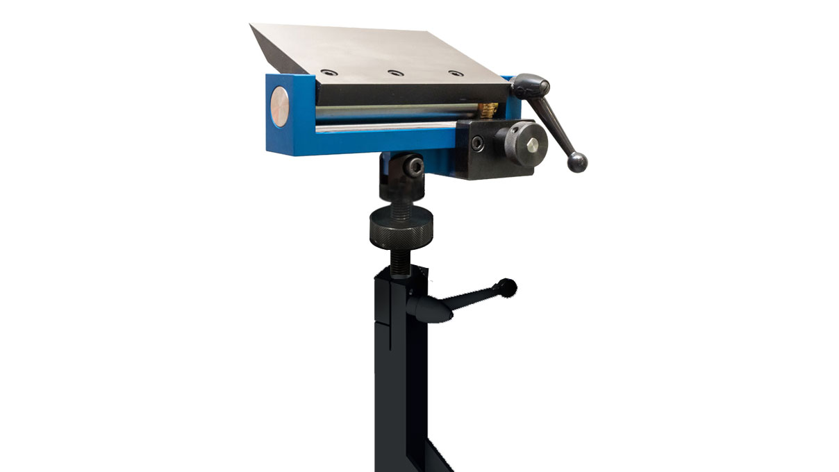 Table d'appui 3D avec tige filetée pour le réglage en hauteur (course 147mm) pour ponceuse à bande sur pied haut